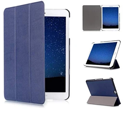 Afbeelding van Skytar Beschermhoes van kunstleer voor Galaxy S2 9,7 inch (T810, T813, T815, T819) met standfunctie, marineblauw