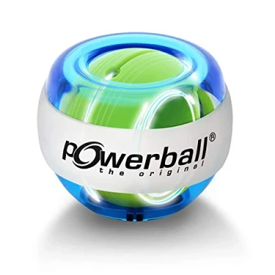 Afbeelding van Powerball Lightning Blue, gyroscopische handtrainer met blauw lichteffect, transparant blauw, het origineel van Kernpower