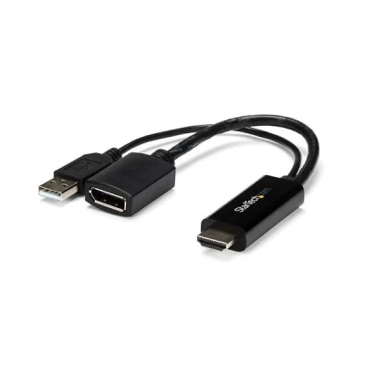 Afbeelding van StarTech.com HDMI naar DisplayPort converter DP adapter met USB Power 4K