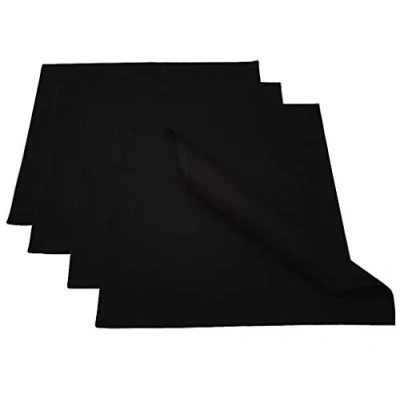 Afbeelding van Hoogwaardige placemat 4 stuks van 100% katoen collectie concept, kleur en grootte naar keuze (placemat set 46x36cm, zwart)