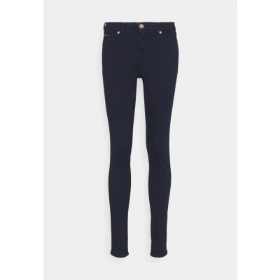 Afbeelding van Tommy Hilfiger dames Nora high waist skinny fit jeans met donkere wassing in de kleur Indigo, maat: W24/L30