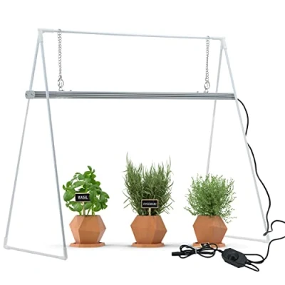 Afbeelding van Parus by Venso Grow Light Duo met statief, led plantenlamp, volledig spectrum, 20 W, kweeklamp, plantenlamp voor groenten, kruiden en bloeiplanten, Ecosolutions, groeilamp planten