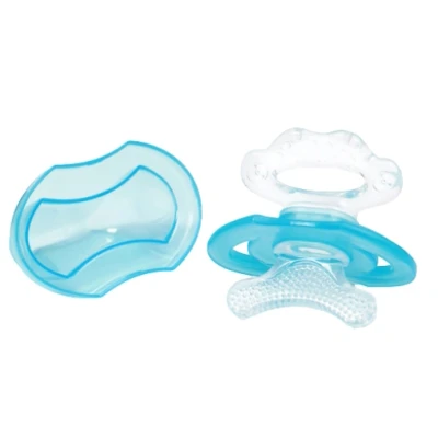 Afbeelding van Baby Ono First Teeth Blauw 3m+ Verkoelend Silicone Bijtspeeltje 1008/01