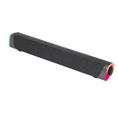 Afbeelding van Woxter Big Bass 320 soundbar met 20 W vermogen (RGB achtergrondverlichting, 3,5 mm, PC/PS4/Xbox/TV/Mobil/Tablet), stroomvoorziening via USB, zwart
