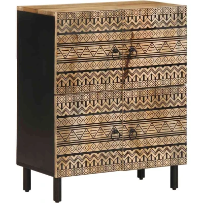 Afbeelding van vidaXL Dressoir 60x33,5x75 cm massief ruw mangohout