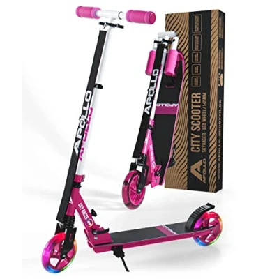 Afbeelding van Apollo Scooter LED Skyracer met Wielen 145 mm City Vering Step Opvouwbaar en in Hoogte Verstelbaar voor Kinderen Tieners