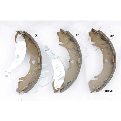 Afbeelding van ASHIKA 55 0H H08 Remschoenen Achteras 260mm 56,1mm HYUNDAI: Santa Fe I 2.0 CRDi, 2.0, 2.4 16V, 2.7 V6 4x4, CRDi 16V 4x4 2001 2006