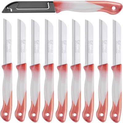 Afbeelding van DKS Solingen Tomatenmes Gekarteld RVS Lemmet 19,5cm Rood/Wit 10 stuks
