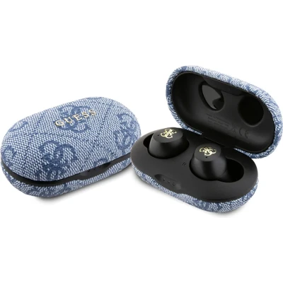 Afbeelding van Guess True Wireless 4G Metal Bluetooth In Ear Oordopjes Blauw