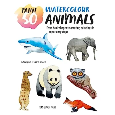 Afbeelding van Paint 50: Watercolour Animals: From Basic Shapes to Amazing Paintings in Super Easy Steps