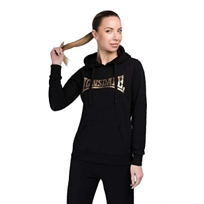 Afbeelding van Lonsdale Beauly Hoodie, Dames, Maat: Small, Black gold