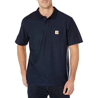 Afbeelding van Polo Carhartt Men Work Pocket S/S Navy M