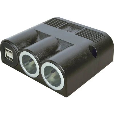 Afbeelding van ProCar 67324501 Sigarettenaanstekerverdeler Aantal sigarettenaanstekerbussen 2 x Interfaces: USB Stroombelasting (m