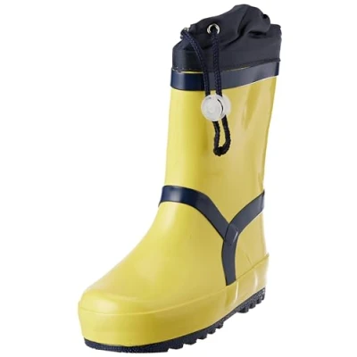 Afbeelding van Playshoes Regenlaarzen voor kinderen met trekkoord Basis Geel maat 27EU