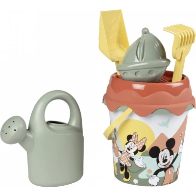 Afbeelding van Smoby Strandemmer Micky Minnie, Life, 17 cm, van gerecycled materiaal, met gieter, zeef, hark, schep en zandvorm, vanaf 18 maanden, gemaakt in Frankrijk (7600862174)