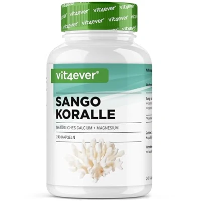 Afbeelding van Sango Zeekoraal 240 capsules (3 maanden) 660 mg calcium &amp; 330 magnesium Natuurlijke bron van en Hoog gedoseerd