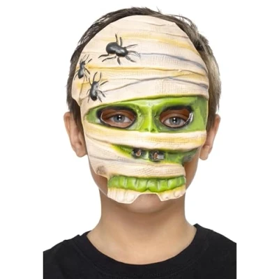 Afbeelding van Smiffys 56386 Mummie Masker, Jongens, Wit &amp; Groen, One Size