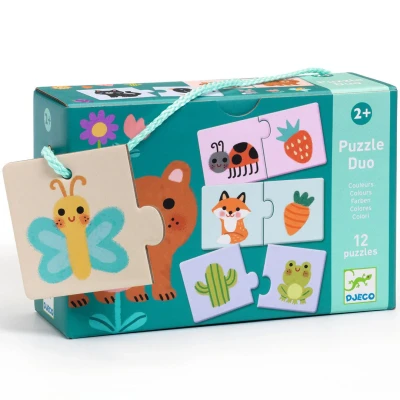 Afbeelding van Djeco puzzel duo kleuren 12x2st