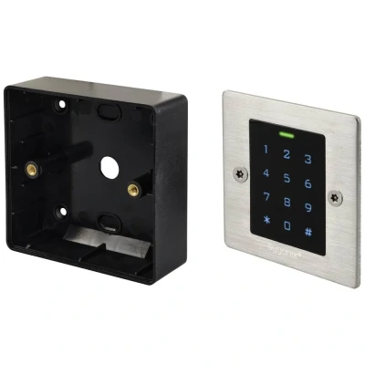 Afbeelding van Sygonix SY 6121664 Codetoetsenbord Met RFID Inbouw (in muur), Opbouw (op muur) 12 V/DC, 18 V/DC IP66 verlicht toetsenbord, touchscreen