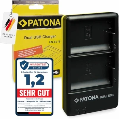 Afbeelding van PATONA Dual Quick Charger f.Nikon EN EL15, ENEL15