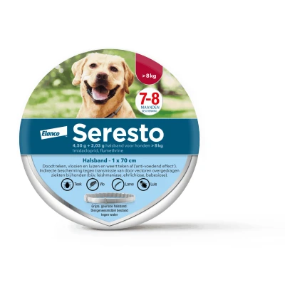 Afbeelding van Bayer Seresto Teken En Vlooienband Hond VANAF 8 KG 70 CM 2 ST (412275)