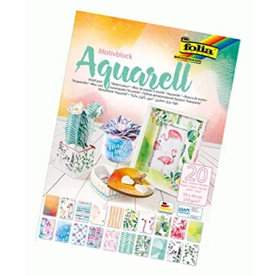 Afbeelding van folia Motiefblok aquarel multicolor