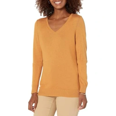 Afbeelding van Amazon Essentials vrouwen lichtgewicht V hals trui,mosterd heide,XS S