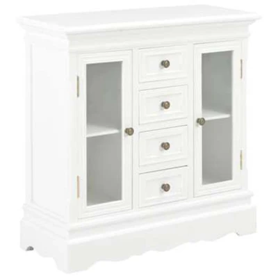 Afbeelding van Dressoir 70x28x70 cm massief grenenhout wit