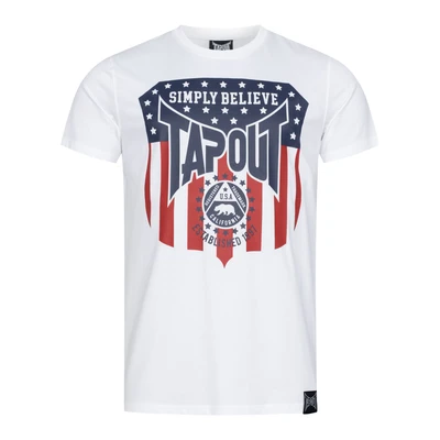 Afbeelding van Tapout Normale Passform Tapericano Tshirt print, Heren, Maat: 3XL, White dark navy red