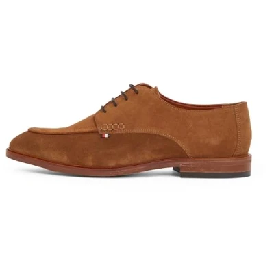Afbeelding van Tommy Hilfiger TOE SHOE Veterschoenen, Heren, Maat: 42, Coconut grove Veloursleer