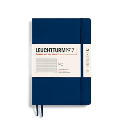 Afbeelding van Leuchtturm1917 A5 Medium Notitieboek lined Navy softcover