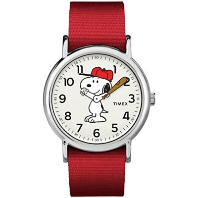 Afbeelding van Timex Weekender x Peanuts 38 mm horloge, Snoopy, Riem