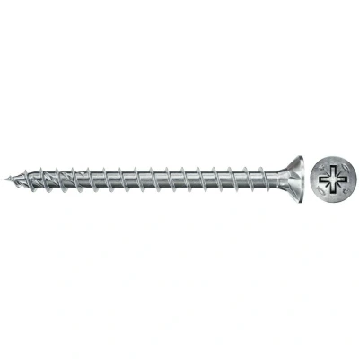 Afbeelding van Fischer 670203 spaanplaatschroef Power Fast II 4,0 x 40 PZ2 verzonken kop voldraad blauw verzinkt (200st)