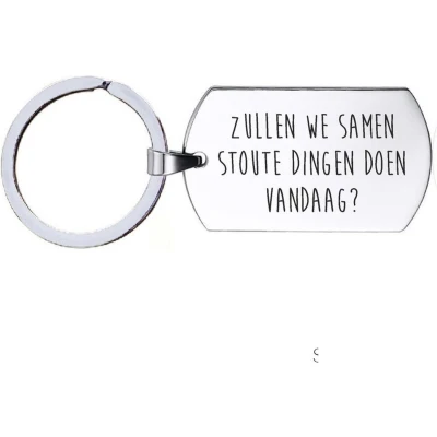 Afbeelding van Sleutelhanger RVS Stoute Dingen