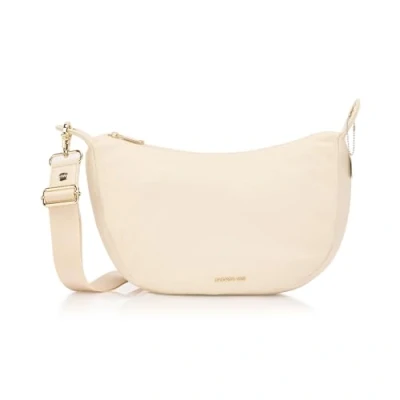 Afbeelding van MANDARINA DUCK Leren Schoudertas Mellow Leather Hobo Bag Almond Crème