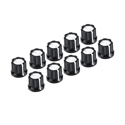 Afbeelding van 10 stuks volume knoppen, volumeknop gitaar knop volumeregelaar, bas toonknoppen duurzame potentiometer volumeregelaar knoppen s voor D vormige schacht elektrische