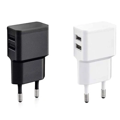 Afbeelding van Wicked Chili set van 2 USB oplader 12W / 2400mA Pro Series universele poorts met ID Chip voor mobiele telefoon, powerbank en bluetooth speaker, stroomadapter (Dual stekker 90)