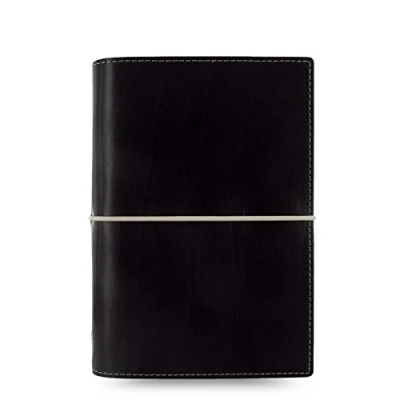 Afbeelding van Filofax Domino Persoonlijke organiser rubberen bandsluiting navulbaar 95 x 171 mm zwart