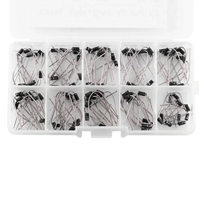 Afbeelding van 100 stks Diodes Doos, 10 Waarden Gelijkrichter Diode Assortiment Elektronische Kit 1N4001 1N4002 1N4003 1N4004 1N4005 1N4006 1N4007 1N5817 1N5818 1N5819 Met Doos