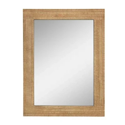 Afbeelding van Stonebriar Rustieke 24 &quot;x 18&quot; rechthoek natuurlijk houten frame opknoping muur spiegel