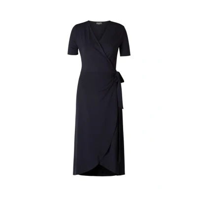 Afbeelding van Base Level Curvy jersey overslagjurk Abbie donkerblauw