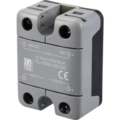 Afbeelding van TRU COMPONENTS Halfgeleiderrelais TC VDR8 25DD25 25 A Schakelspanning (max.): 250 V/DC DC circuit 1 stuk(s)