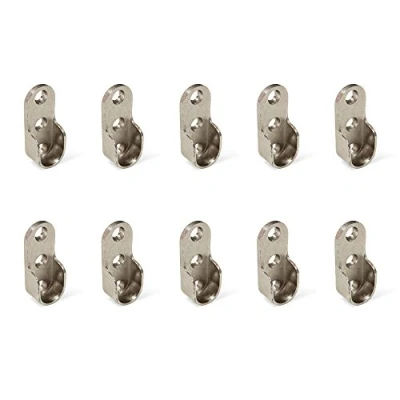 Afbeelding van Emuca 7065107 Zijsteun voor ovale kledingkast, zamak, 10 stuks, vernikkeld