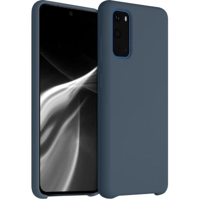 Afbeelding van kwmobile telefoonhoesje geschikt voor Samsung Galaxy S20 Hoesje met siliconen coating Smartphone case in leisteen