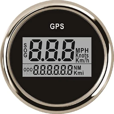 Afbeelding van ELING Waterdichte Digitale GPS Snelheidsmeter Kilometerteller voor Auto Mariene Vrachtwagen met Backlight 2 inch (52mm) 9 32V