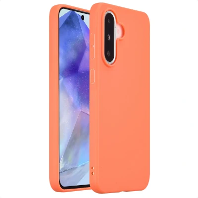 Afbeelding van Samsung Galaxy A36 Hoesje Siliconen en TPU (zacht) imoshion Softcase/Backcover Oranje Telefoonhoesje