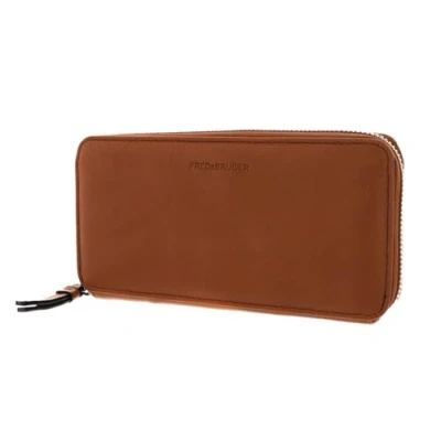 Afbeelding van FREDsBRUDER Leren Portemonnee Treasure Wallet Big Cinnamon Bruine