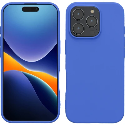 Afbeelding van kwmobile telefoonhoesje geschikt voor Apple iPhone 16 Pro Max Hoesje smartphone Back cover in Baltisch blauw