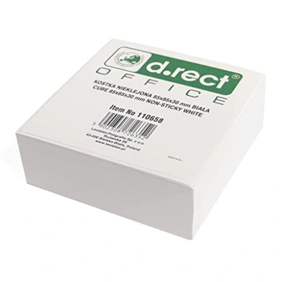 Afbeelding van D.RECT notitieblok vervangpapier (voor notitiebox) 85x85x30mm ongeveer 300 vellen wit