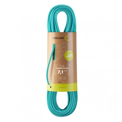 Afbeelding van Edelrid Skimmer 7.1 Eco Dry Ultralicht en dun dubbeltouw 50 meter turquoise